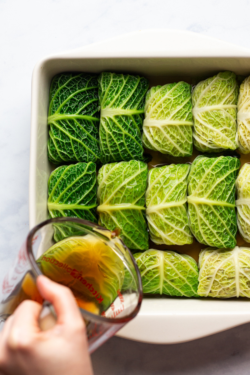 vegan cabbage rolls dish