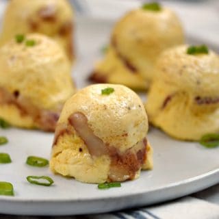 Start your day off right with these easy to make, easy to take Instant Pot Bacon-Cheddar Egg Bites! © COOKING WITH CURLS