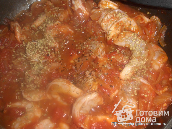 Гаридес саганаки- Креветки в томатном соусе фото к рецепту 5