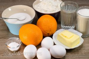 Апельсиновый кекс с пропиткой: Ингредиенты
