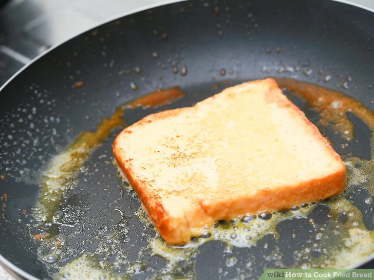 Пожарить хлеб на сковороде с молоком