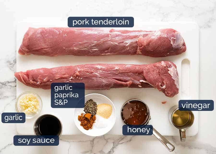 Honey Garlic Pork Tenderloin ingredients