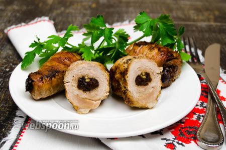Фото рецепта Крученики из свинины с черносливом