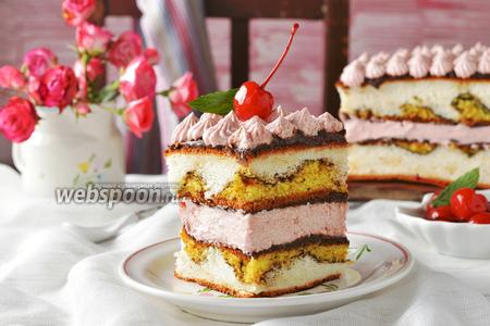 Фото рецепта Разноцветные пирожные