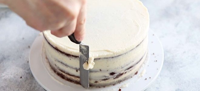 крем чиз для выравнивания торта