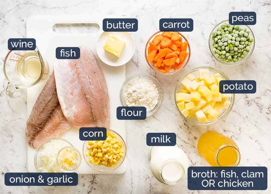 Fish Chowder Soup ingredients