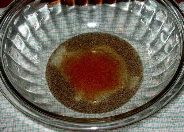 Spices and Liquid Marinade Ingredients, Excepting of Course the Oil, In a Glass Mixing Bowl.
