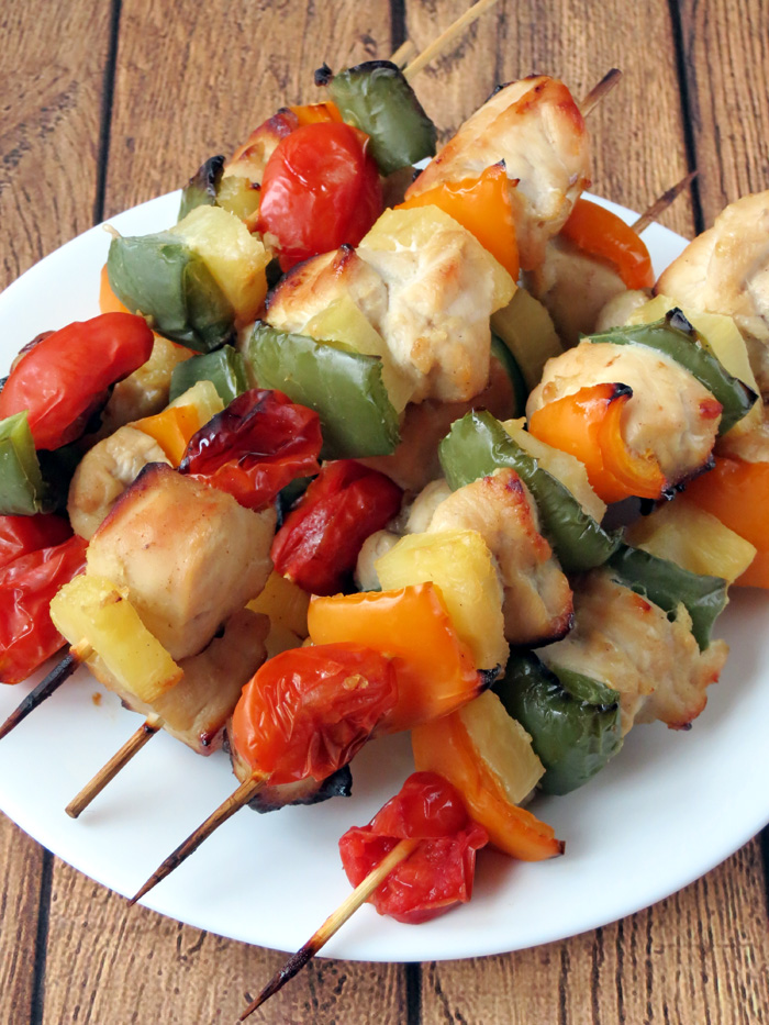 Baked Pineapple Chicken Kabobs 