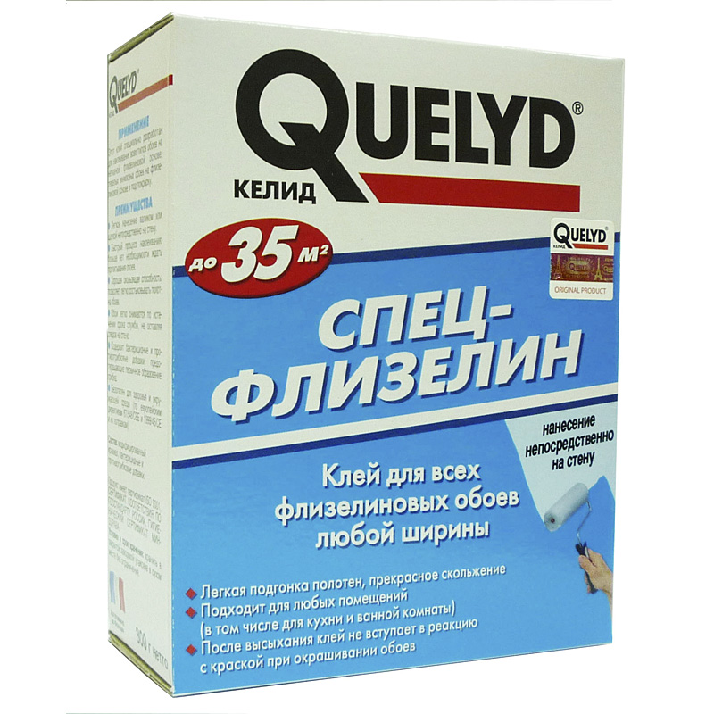 КЕЛИД / QUELYD Спец-Флизелин клей для флизелиновых обоев (0,3 кг)